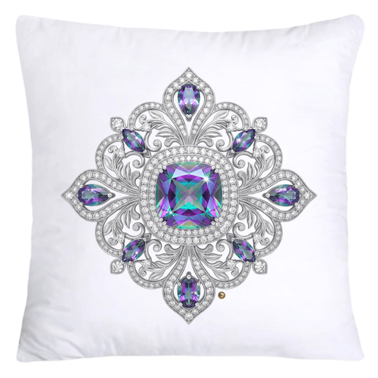 Dazzling Diamond Brooch/Pin Pillow Covers 18x18-5181