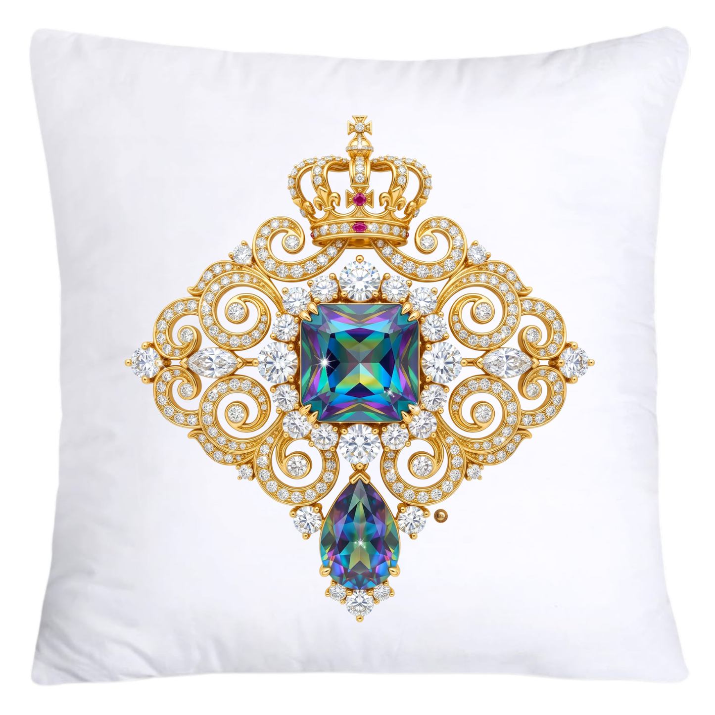 Dazzling Diamond Brooch/Pin Pillow Covers 18x18-5196