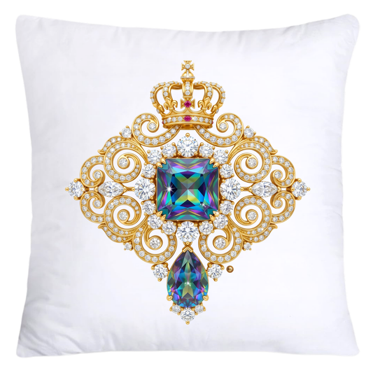 Dazzling Diamond Brooch/Pin Pillow Covers 18x18-5196