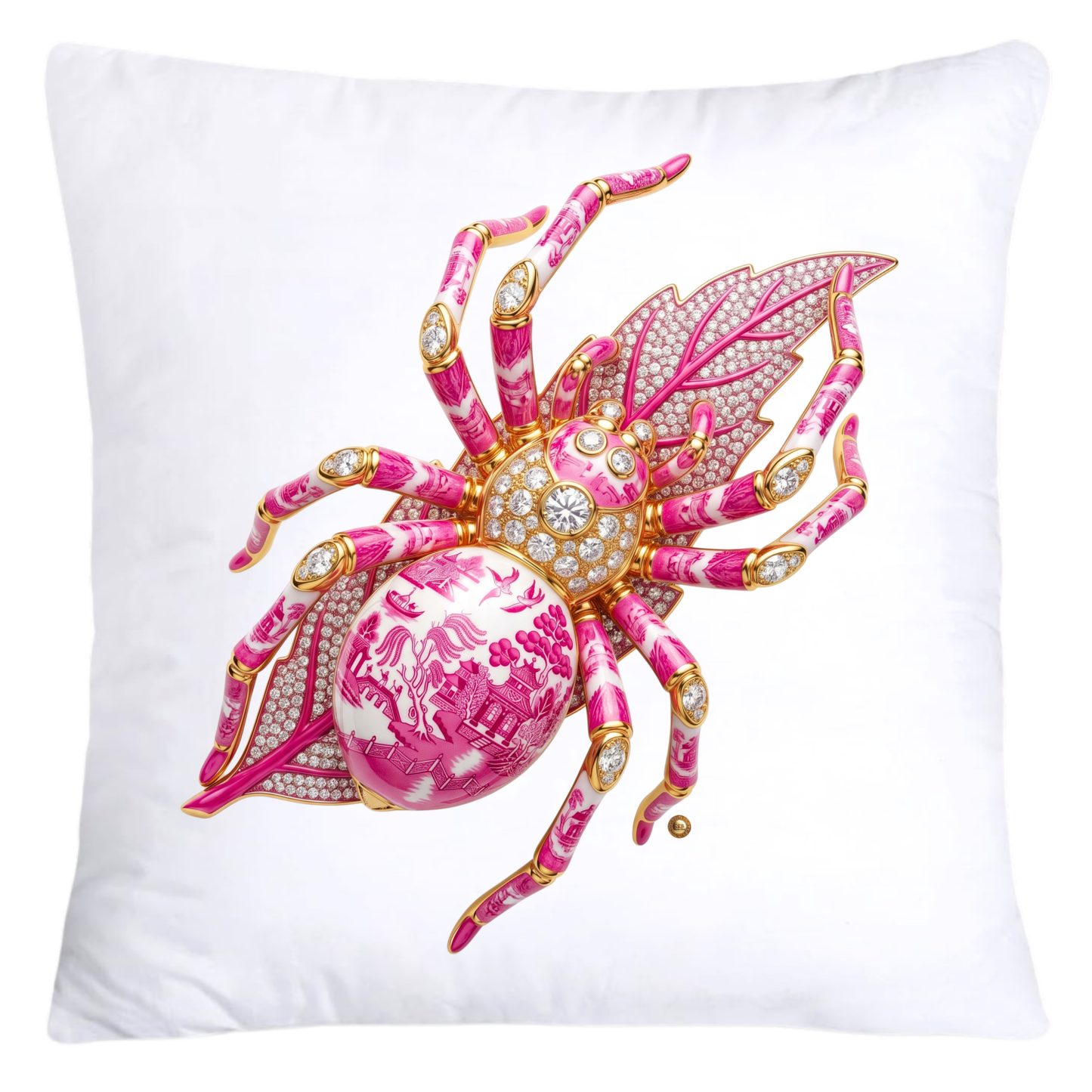 Pink Willow Sparkling Spider 18x18 Pillow Covers-5616