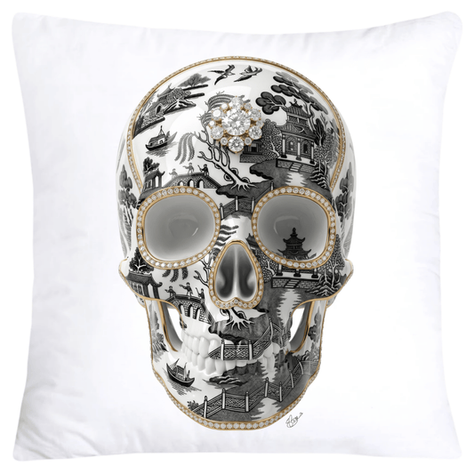Black Willow Skull Pillow Covers 18x18-6121