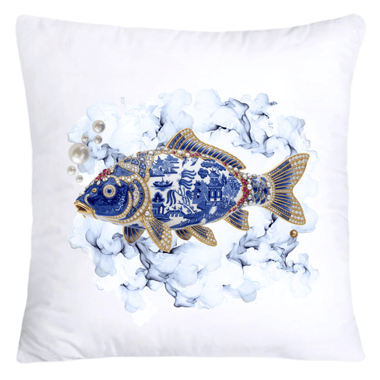 Blue Willow Amazing Sea Fish 18x18 Pillow Covers-5618