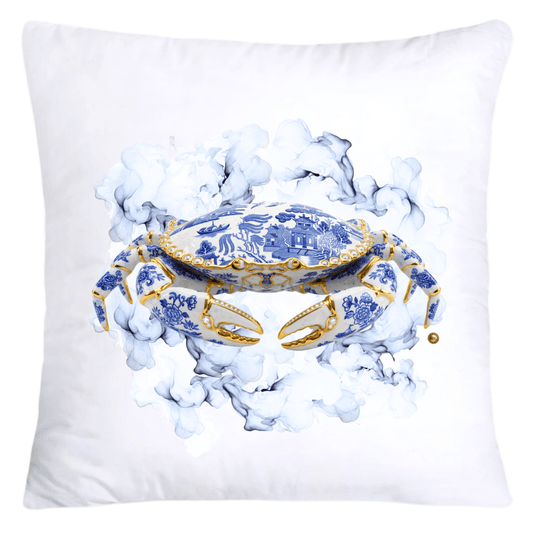 Blue Willow Stunning Crab Pillow Covers-5592