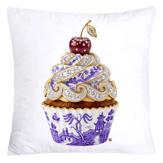 Purple Willow Chinoiserie Cupcake Throw Pillow Covers-5817
