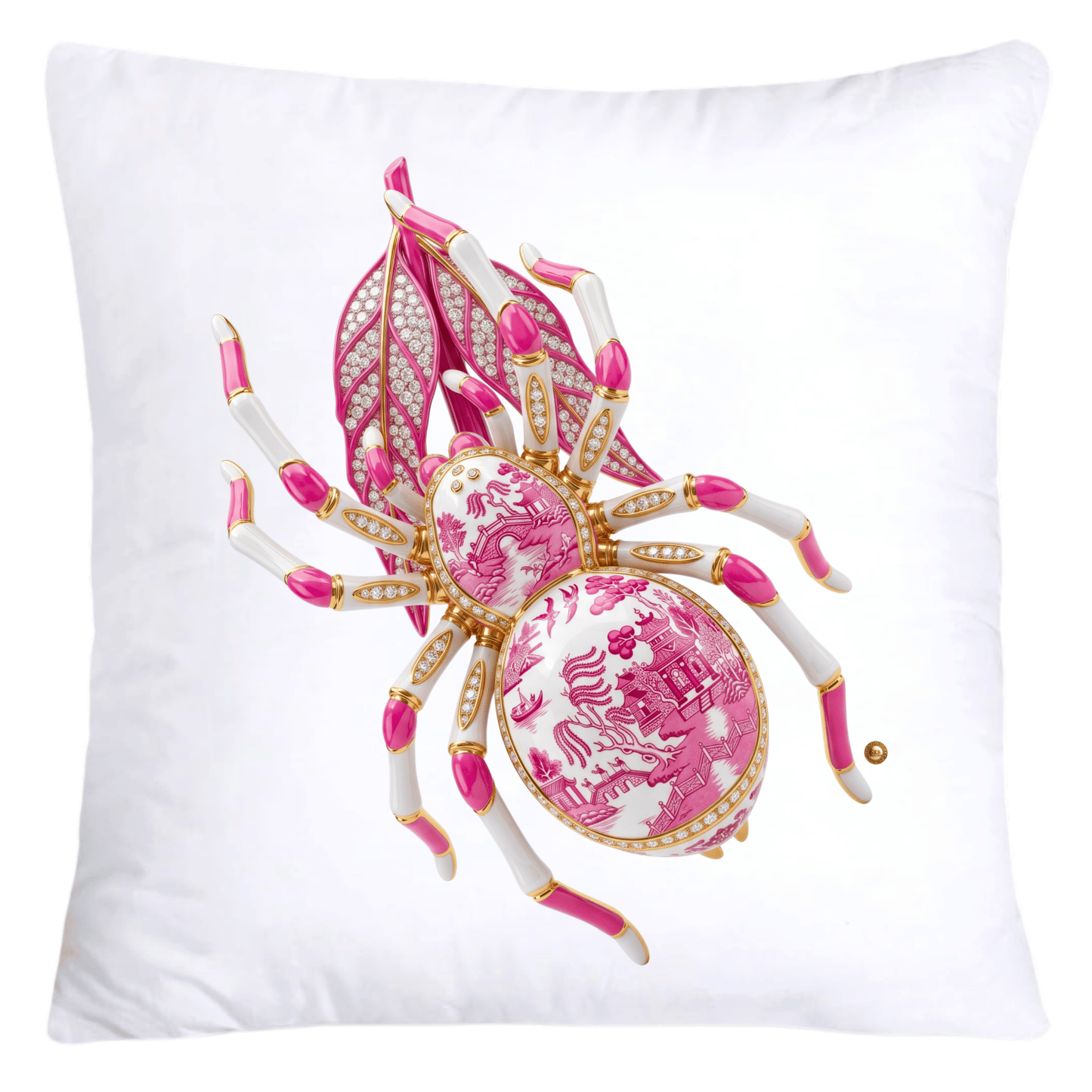 Pink Willow Sparkling Spider 18x18 Pillow Covers-5615