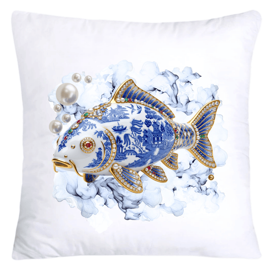 Blue Willow Amazing Sea Fish 18x18 Pillow Covers-5620