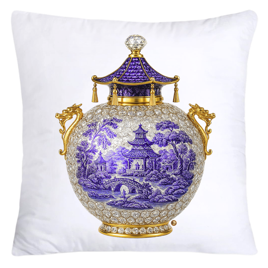 Purple Willow Ginger Jar 18x18 Pillow Covers-5279