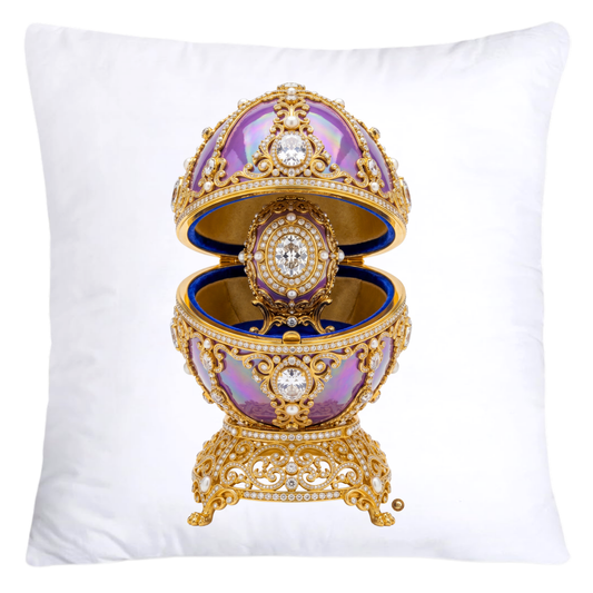 Iridescent Purple/Gold Inspired Faberge Egg Pillow Covers-5362