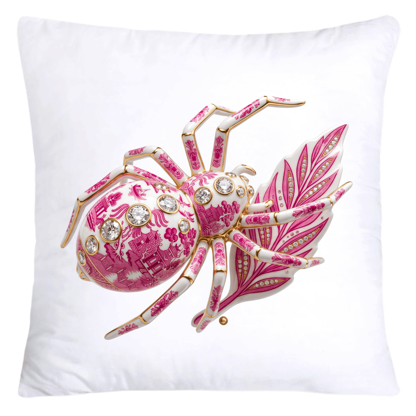 Pink Willow Sparkling Spider 18x18 Pillow Covers-5613
