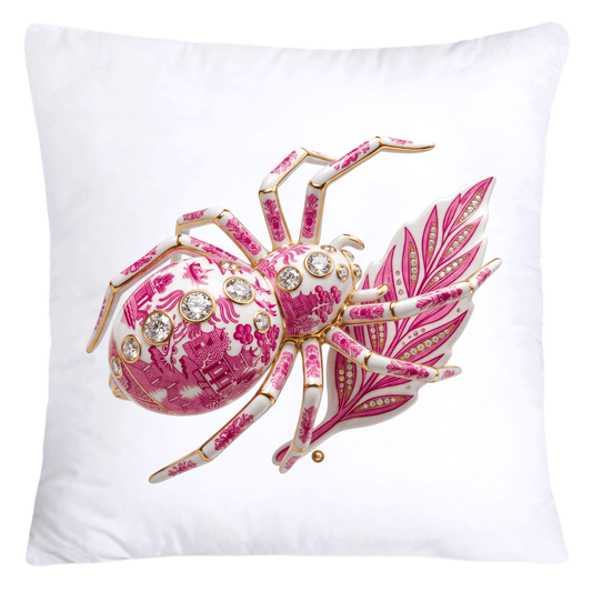 Pink Willow Sparkling Spider 18x18 Pillow Covers-5613