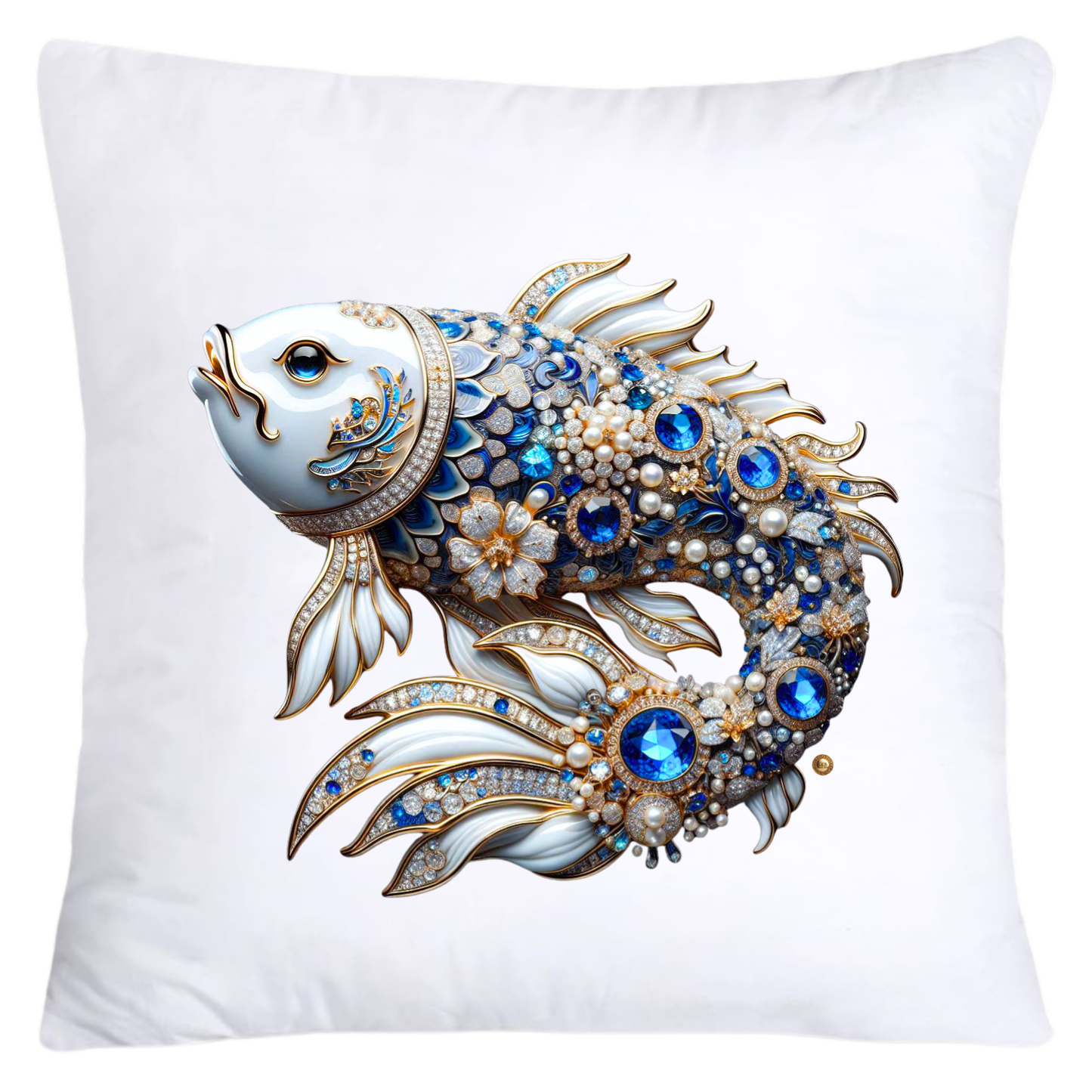 Blue Willow Stunning Koi Fish Pillow Covers 18x18-5167