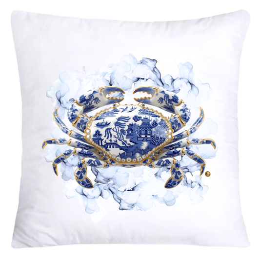 Blue Willow Stunning Crab Pillow Covers-5596