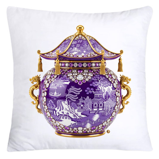 Purple Willow Ginger Jar 18x18 Pillow Covers-5281