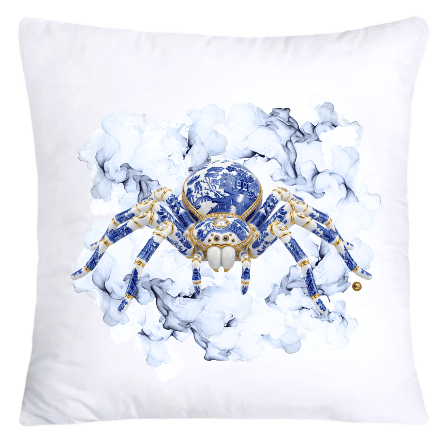 Blue Willow Sparkling Spider 18x18 Pillow Covers-5609