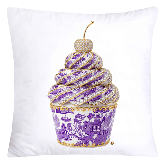 Purple Willow Chinoiserie Cupcake Throw Pillow Covers-5815