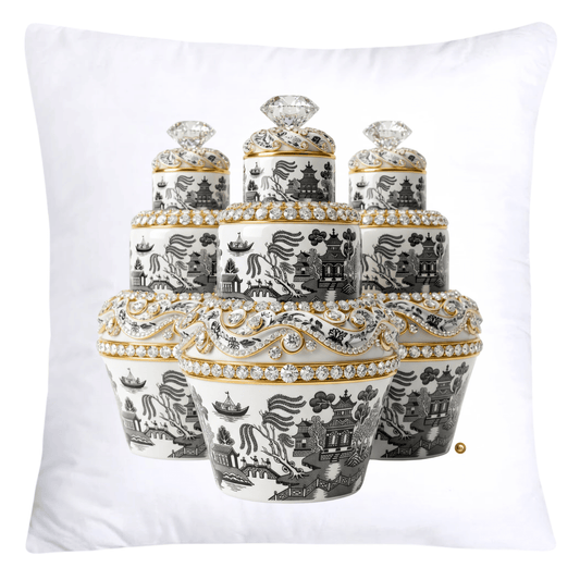 18x18 Black Willow Chinoiserie Cupcake Throw Pillow Covers-5712