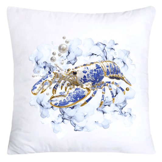Blue Willow Chinoiserie Lobster 18x18 Pillow Covers-5623