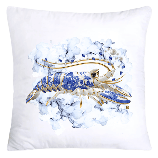 Blue Willow Chinoiserie Lovely Shrimp 18x18 Pillow Covers-5624