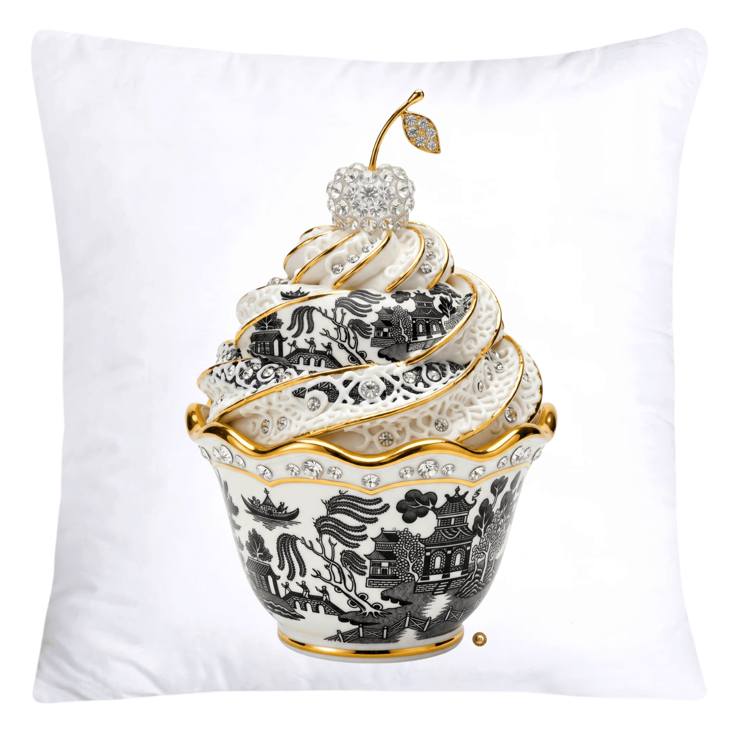 18x18 Black Willow Chinoiserie Cupcake Throw Pillow Covers-5711