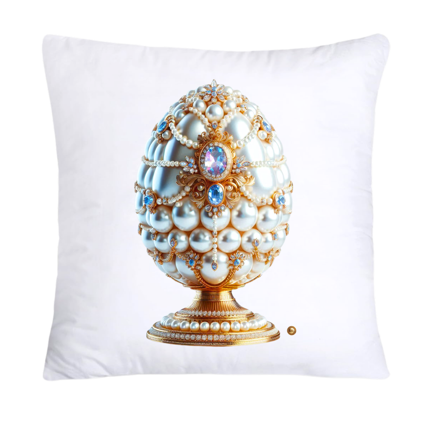 Stunning Gold and Pearls Inspired Faberge Egg Pillow Covers-4829