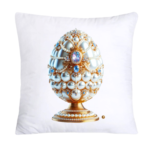 Stunning Gold and Pearls Inspired Faberge Egg Pillow Covers-4829
