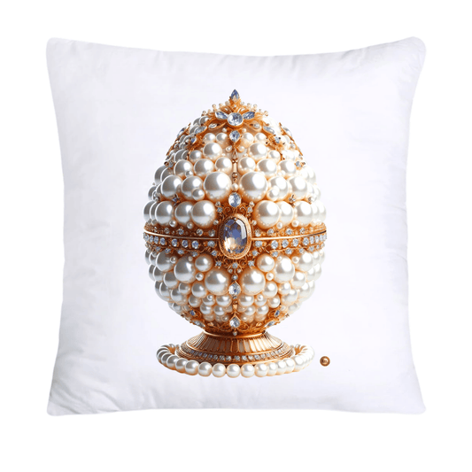 Stunning Gold and Pearls Inspired Faberge Egg Pillow Covers-4817