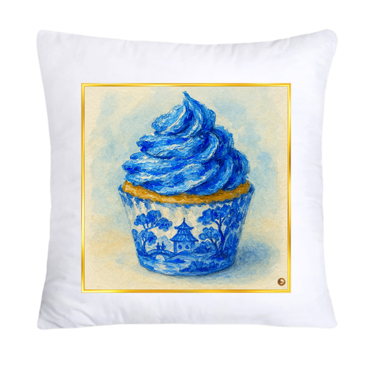 Blue Willow 18x18 Chinoiserie Cupcake Throw Pillow Covers-4935