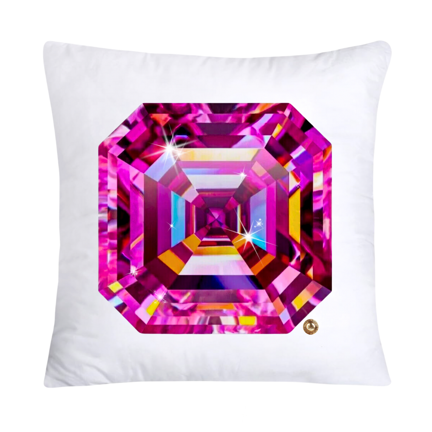 Sparkling Diamonds and Gemstone Pillow Covers 18x18-2646