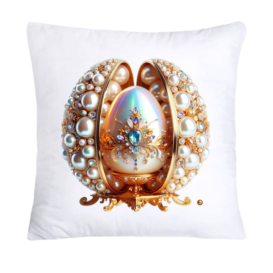 Stunning Gold and Pearls Inspired Faberge Egg Pillow Covers-4811