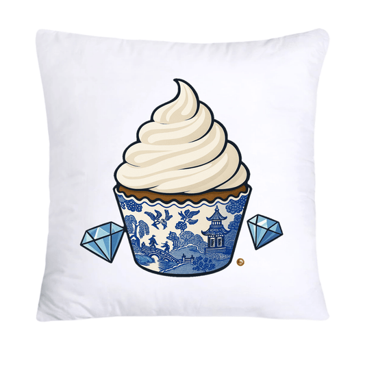 Blue Willow 18x18 Chinoiserie Cupcake Throw Pillow Covers-4996