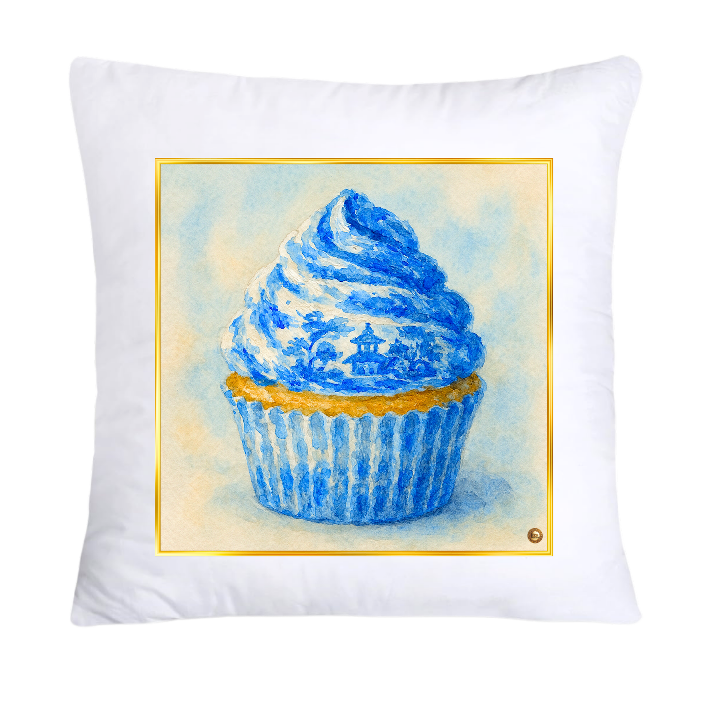Blue Willow 18x18 Chinoiserie Cupcake Throw Pillow Covers-4942