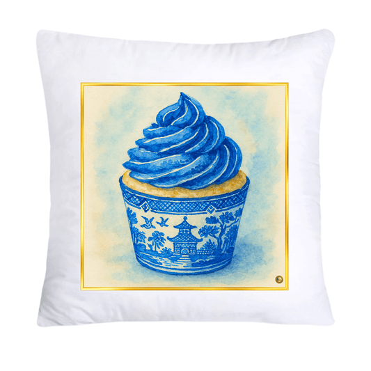 Blue Willow 18x18 Chinoiserie Cupcake Throw Pillow Covers-4979
