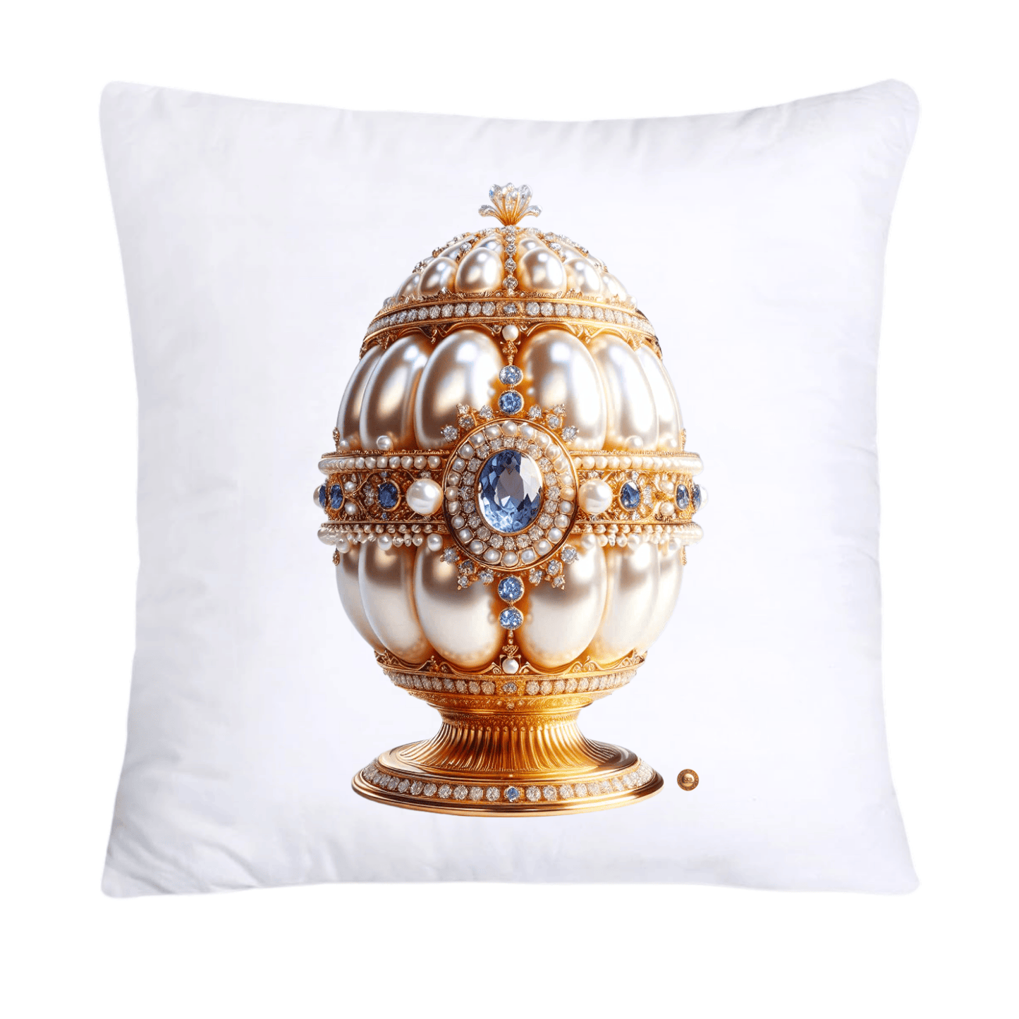 Stunning Gold and Pearls Inspired Faberge Egg Pillow Covers-4826