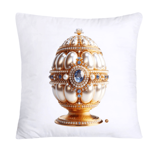 Stunning Gold and Pearls Inspired Faberge Egg Pillow Covers-4826