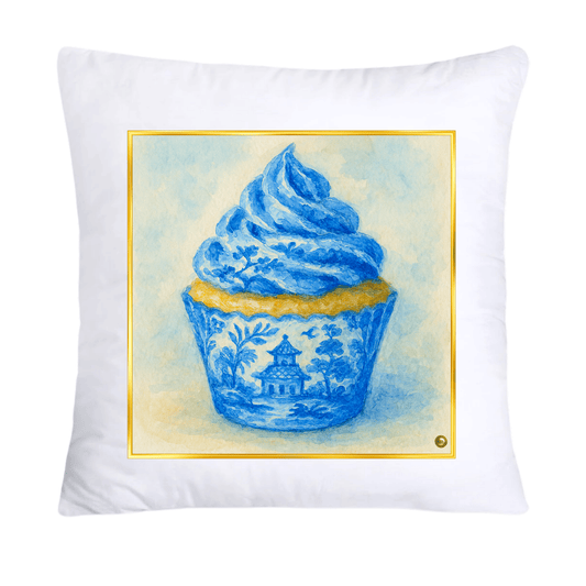 Blue Willow 18x18 Chinoiserie Cupcake Throw Pillow Covers-4984
