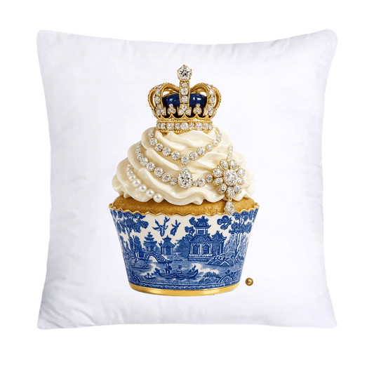Blue Willow 18x18 Chinoiserie Cupcake Throw Pillow Covers-4531