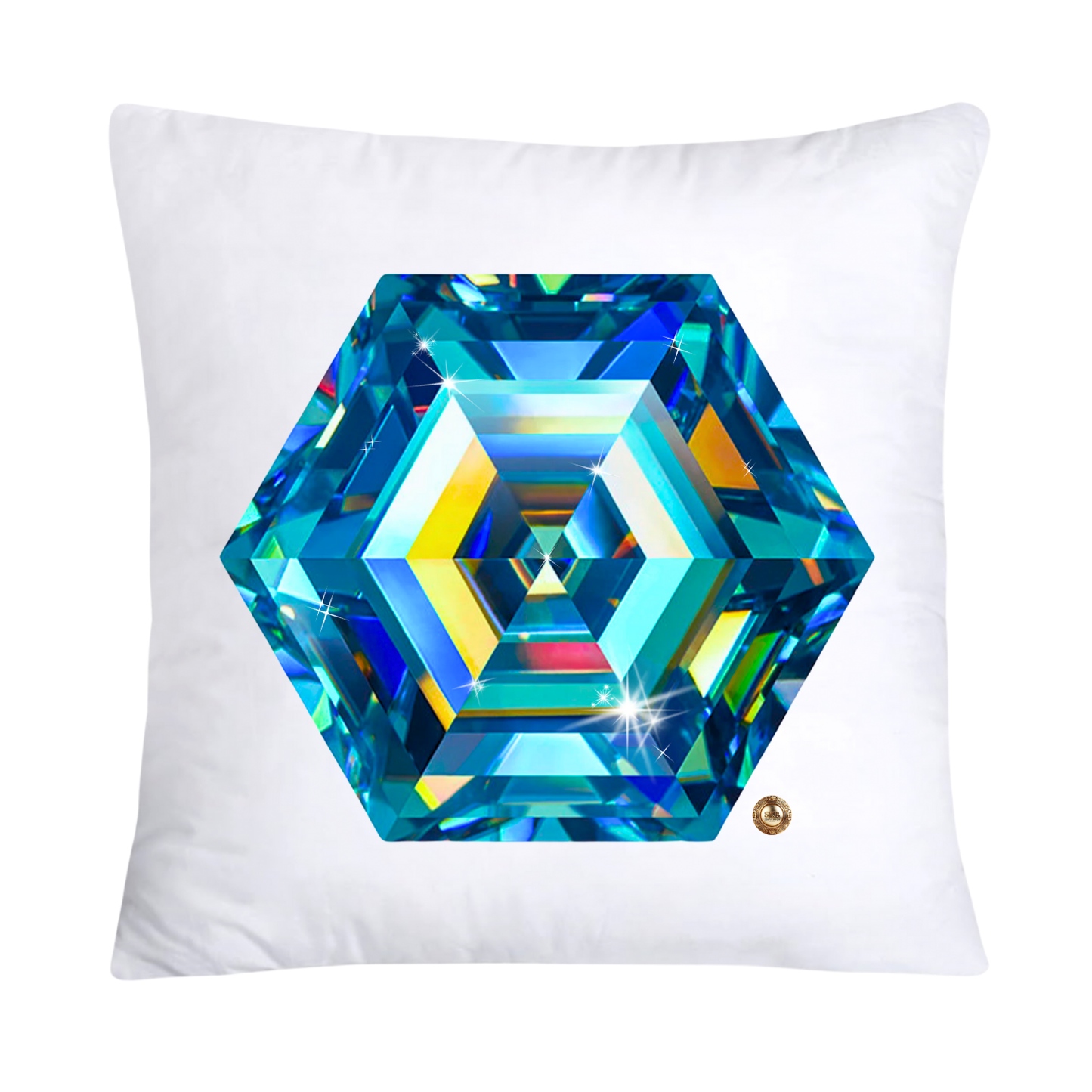 Sparkling Diamonds and Gemstone Pillow Covers 18x18-2658
