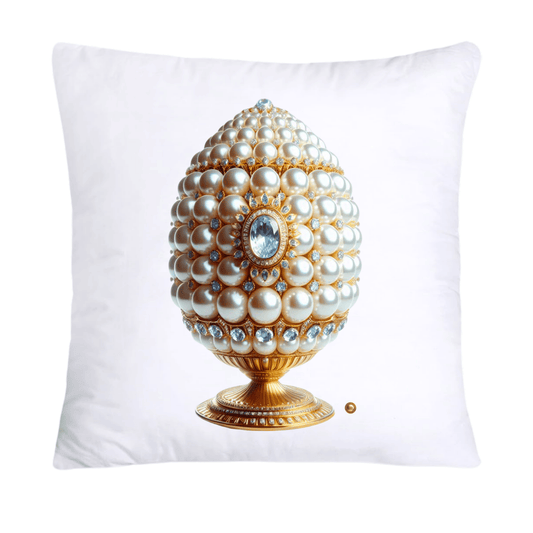 Stunning Gold and Pearls Inspired Faberge Egg Pillow Covers-4822