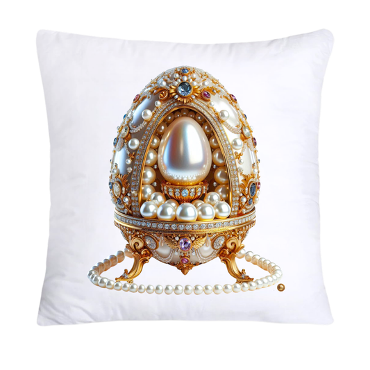 Stunning Gold and Pearls Inspired Faberge Egg Pillow Covers-4800