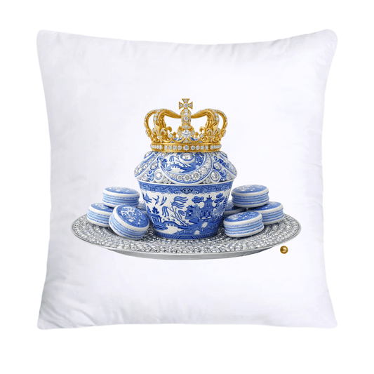 Blue Willow 18x18 Chinoiserie Cupcake Throw Pillow Covers-4995