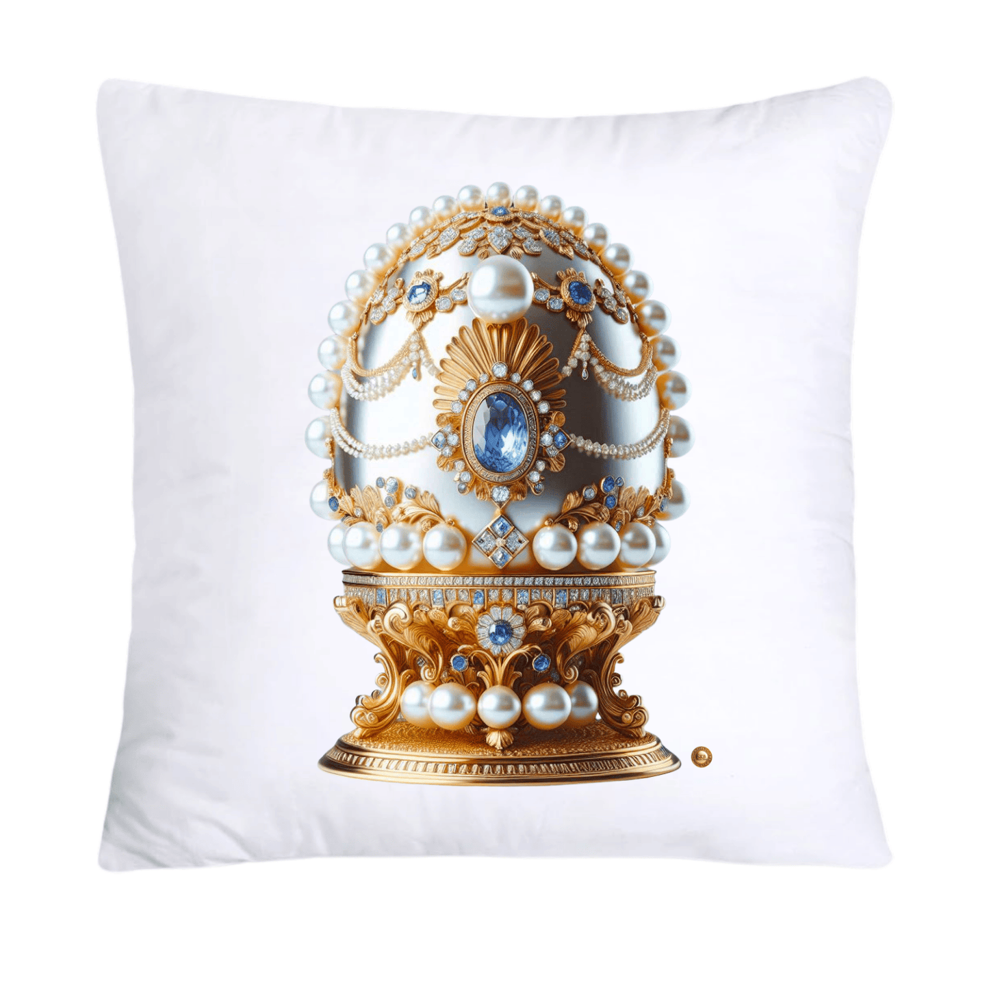 Stunning Gold and Pearls Inspired Faberge Egg Pillow Covers-4818