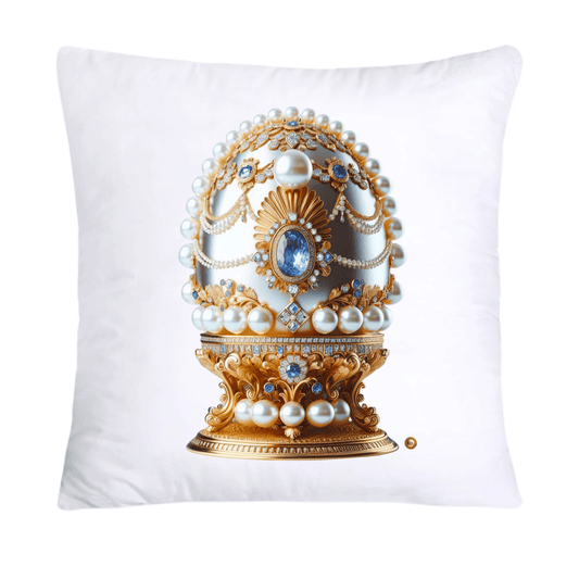 Stunning Gold and Pearls Inspired Faberge Egg Pillow Covers-4818