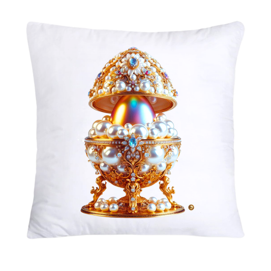 Stunning Gold and Pearls Inspired Faberge Egg Pillow Covers-4796