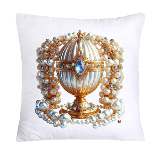 Stunning Gold and Pearls Inspired Faberge Egg Pillow Covers-4785