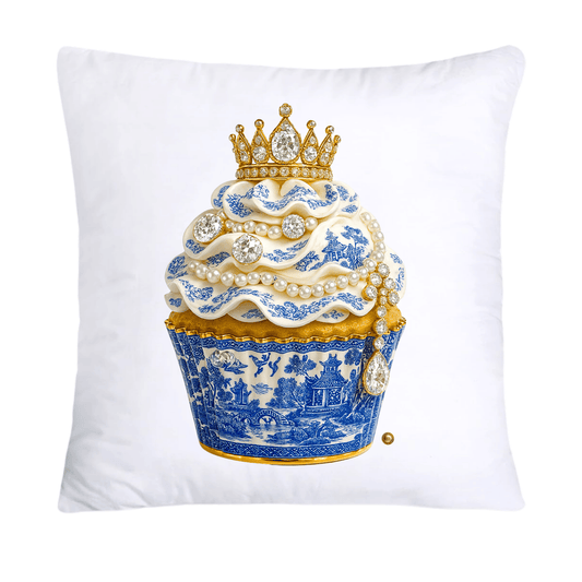 Blue Willow 18x18 Chinoiserie Cupcake Throw Pillow Covers-4529