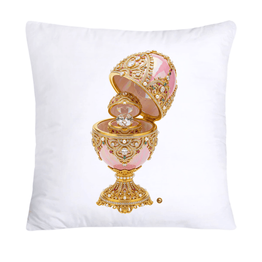 Pink and Gold Inspired Faberge Egg Pillow Covers-4490