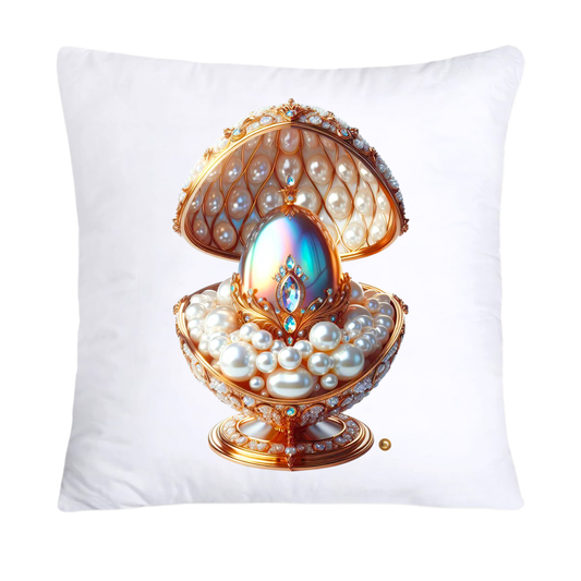 Stunning Gold and Pearls Inspired Faberge Egg Pillow Covers-4809