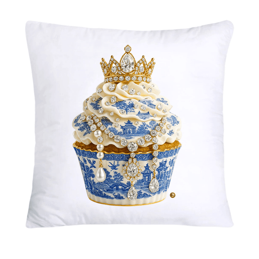 Blue Willow 18x18 Chinoiserie Cupcake Throw Pillow Covers-4527