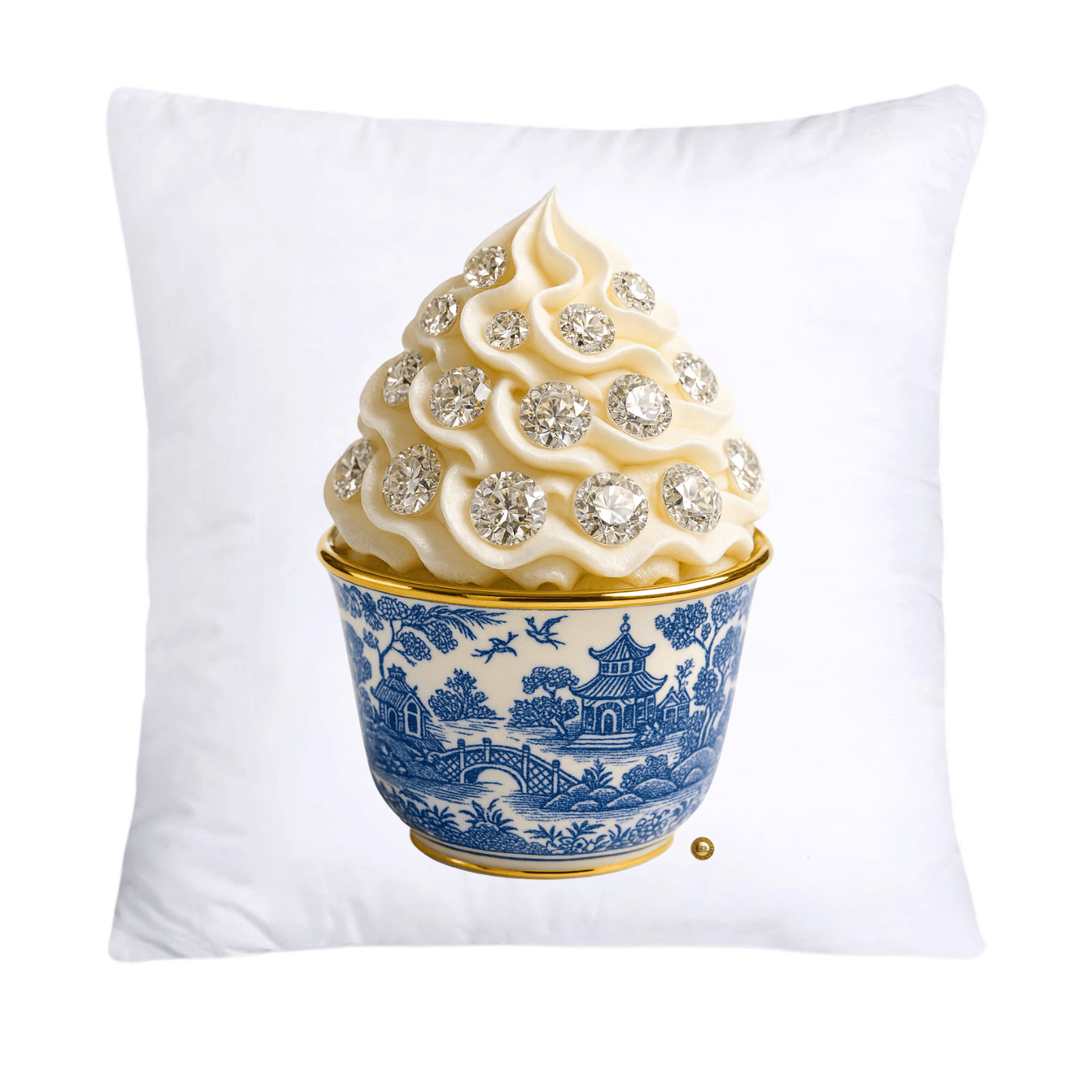 Blue Willow 18x18 Chinoiserie Cupcake Throw Pillow Covers-4513