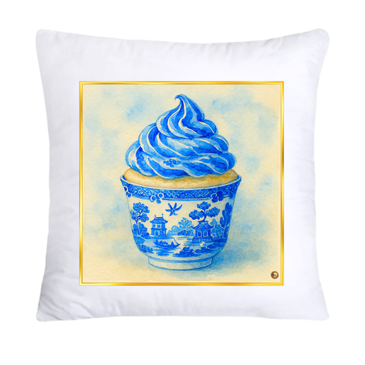 Blue Willow 18x18 Chinoiserie Cupcake Throw Pillow Covers-4945